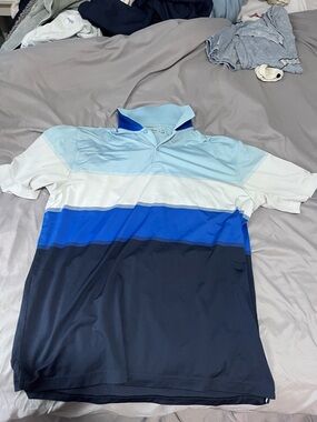 Walter Hagen Light Blue Polo with Silver Logo